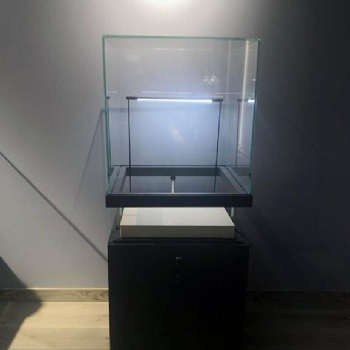 桂林文化館液壓掀開柜制作 電動升降博物館展柜廠