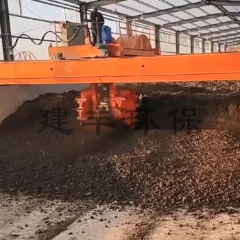 槽式翻堆機 輪盤式翻拋機 有機肥生產線 有機肥發酵設備