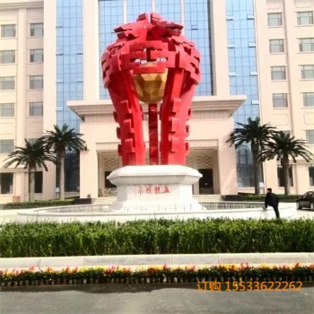 現代城市地標性不銹鋼抽象雕塑擺件廠家