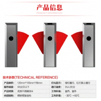誠盛通CST-713 學校商場小區人行通道翼閘