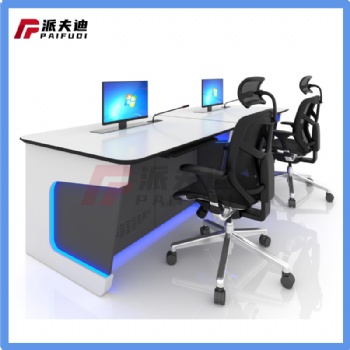 廠家供應各種簡約現代單聯控制臺科技感燈帶操作臺監控臺