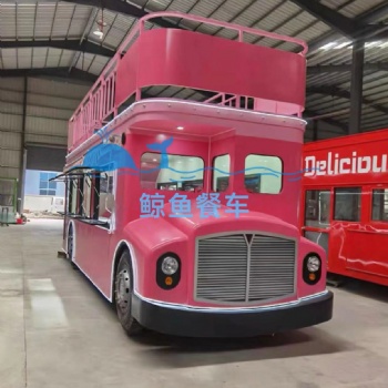 多功能復古網紅餐車異形款式售賣車復古車道具模型鐵藝巴士