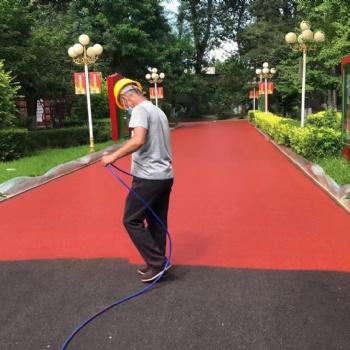 彩色路面怎么做-彩色瀝青透水地坪材料廠家直發施工教程包教包會