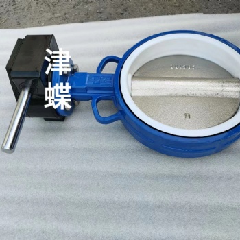 津蝶蝸輪對夾四氟套蝶閥