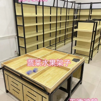 超市貨架鋼木貨架天津鴻鶴