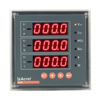 安科瑞ACR220E三相四線電能表多功能網絡電力儀表嵌入式安裝開孔88mm*88mm帶485通訊