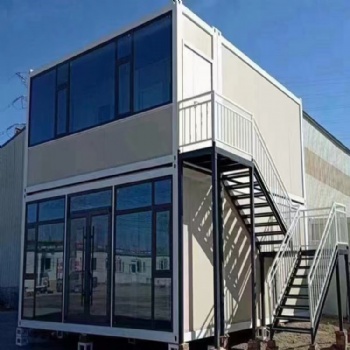 玻璃幕墻打包箱房 建筑辦公箱房 安特防潮板材集成房屋