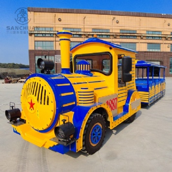 戶外景區騎掛式小火車游樂設備可坐人大型爬坡軌道觀光小火車