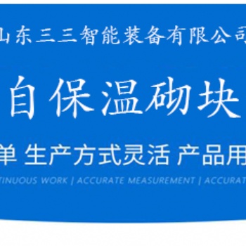 勻質(zhì)自保溫砌塊的設(shè)備生產(chǎn)線