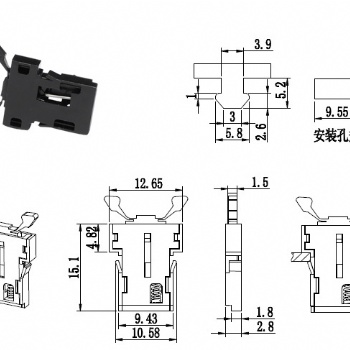 PR-11 塑料卡扣自鎖開關 塑膠鎖扣門鎖開關 小型卡扣按鍵門鎖開關