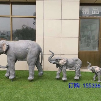 戶外玻璃鋼野生動物非洲大象模型雕塑園區別墅草坪泰國落地大擺件