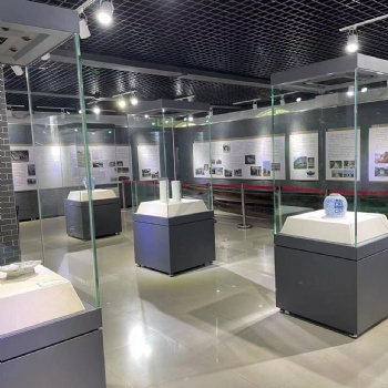 博物館瓷器展覽柜平柜鋼制電動升降展柜防爆玻璃展示柜