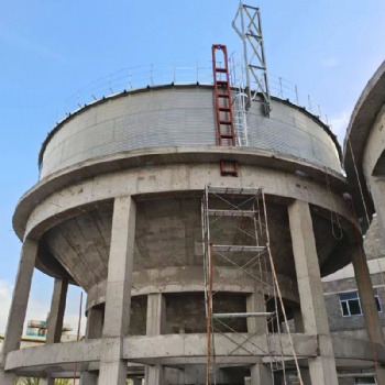 河南糧儲1500T鋼板倉占地小易裝易拆省人工自動化進出料圓筒倉