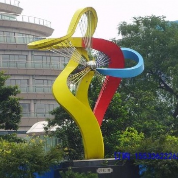 大型不銹鋼雕塑定制戶外城市廣場校園抽象金屬售樓部景觀擺件