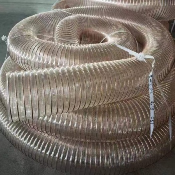 Pu聚氨酯鍍銅鋼絲工業排煙管透明排風管