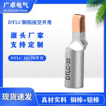 DTLC銅鋁鼻冷壓端子 銅鋁過渡接線鼻 空開斷路器壓接頭插針