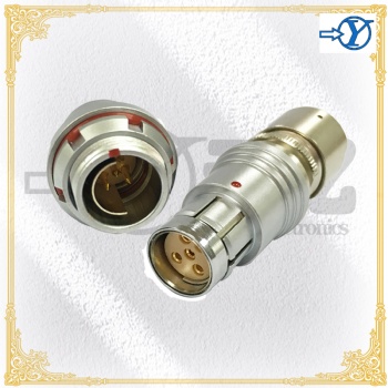 云億推拉自鎖航插 0F 1F 2F公母對插防水連接器**/工業插頭插座
