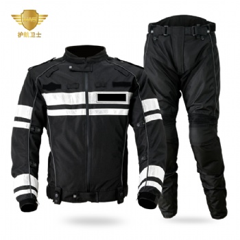 護航衛士 HW-048 冬季保暖黑色羽絨服摩托車騎行服套裝