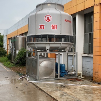 本研BY-P50T 圓形玻璃鋼涼水塔 工業設備散熱 高效節能