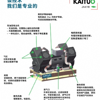 純電動汽車空壓機/新能源汽車打氣泵/車載無油打氣泵/純電動礦卡無油活塞空壓機