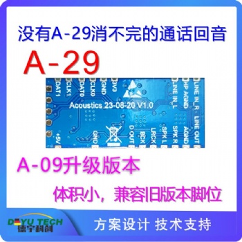 大音量,小體積通話對(duì)講設(shè)備降噪消回音模塊A-29