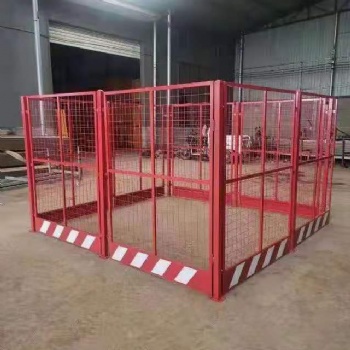 拼裝式塔吊圍欄 建筑工地塔吊防護(hù)欄組裝式可移動(dòng)施工塔吊護(hù)欄