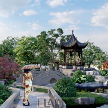 休閑公園園林景觀效果圖設計定制