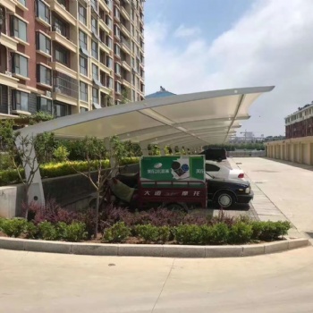 廠家膜結構停車棚自行車車棚膜布加工膜結構汽車停車棚