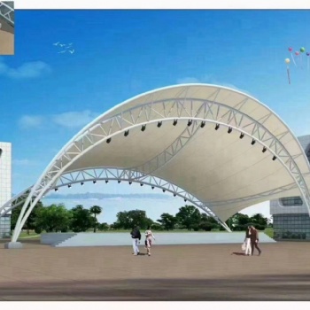 膜結構公園白色帆布景觀棚設計制作