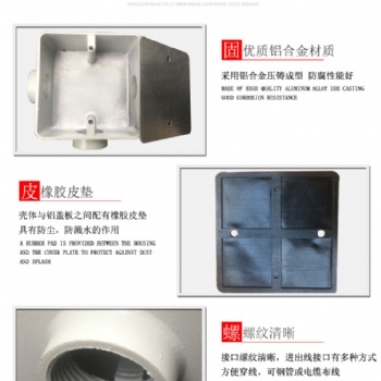 Ex加厚86型防爆接線盒4分6分接線盒防水防塵過線盒86型防爆穿線盒