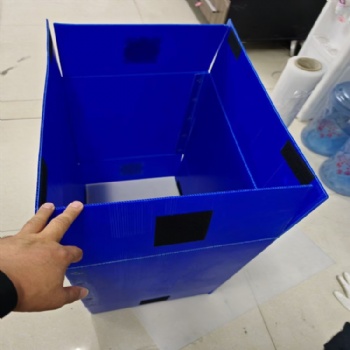 清遠塑料防靜電中空板分格周轉箱 黑色pp鈣塑板骨架箱