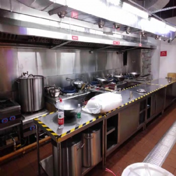 深圳唐閣酒店酒樓企業職工食堂商用廚房設備清洗油煙管道油煙機